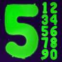 Mega-L Glow in The Dark Party Supplies, 40 Inch Neon Giant Fluorescent Lemon Yellow Number 5 Balloon for 5th Birthday, DIY Numbers Balloons Happy Birthday Sign Photo Booth Props for Party Decorations