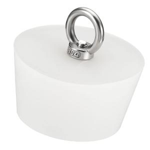 Solid Rubber Stopper,1 Pcs Stainless Steel Silicone Rubber Solid Plug Pipe Tank Bottle Sealing Plugs Tapered Bung 64-77mm Diameter Soft Flexible Lab Stoppers with Lifting Ring 14#