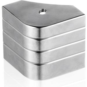 MorningRo Pontoon Boat Aluminum Corner Cap Casting Suitable for 90 Rounded Corner, not 90 Right Angles.Height: 3-1/8" to 3-3/16" Top: 3-1/8" to 3-3/16"