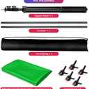 Green Screen Backdrop Kit, 5 x 6.5 ft Portable Chromakey Green Screen with T-Shaped Stand & Carrying Bag & 5 Clamps, Greenscreen Background for Streaming, Gaming, Zoom