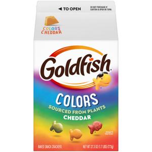 Goldfish Colors Cheddar Cheese Crackers, 27.3 Oz Carton (27.3 Ounce (Pack of 1))