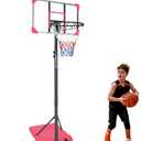 Rakon Portable Basketball Hoops & Goals Basketball System with 35.4 Inch Backboard, Height Adjustable 6.2ft -8.5ft for Adult Youth Teenagers Indoor Outdoor Use