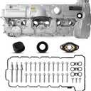 Upgraded Aluminum Engine Valve Cover Kit Compatible with 2006-2013 BMW 125i 128i 130i 323i 328i 328xi 525i 528i 528xi 530i X3 X5 Z4, E60 E70 E82 E83 E84 E89 E90 E92 L6 3.0L/ 2.5L Replace 11127552281