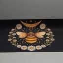 Diatomaceous Earth Bath Mat,Flowers and Bees Non-Slip Volume Super Absorbent Fast Drying for Bathroom Kitchen Door mat,Eco-Friendly Easy to Clean 1624Inch (40 * 60cm)