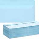 Juvale #10 Light Blue Envelopes - Versatile for Letters, Invitations & Resume Paper - Business Envelopes for Office Mailing - Secure Peel & Seal Closure - 100 Pack, 4 1/8 x 9 1/2 In