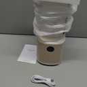 MEIIS Desk Fan, Small Quiet Bladeless Fan with 9 Speed Adjustment & 3 Light Modes, 14 Inch USB Rechargeable with 5000mAh Battery, 60 Oscillating Cooling Fans for Office, Living Room, Bedroom White (Beige)