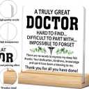 Doctor Gift Appreciation Thank You Gifts Clear Acrylic Sign Doctor's Day Birthday Retirement Gift for Doctors Decor for Home Hospital Office Table Shelf