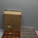 Wesiti Tie Box Organizer Wall Mounted Tie Rack with 16 Compartments Bamboo Belt Holder for Men Scarf Necktie Home Wall Closet (Dark Brown Color, 1 Piece)