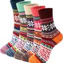 Trifabricy Wool Socks - Vintage Winter Warm Wool Socks for Women, Soft Cozy Thick Knit Boots Sock Gifts for Women Men (01 Classic Nbj, 5-9)