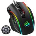 Redragon M913 Impact Elite Wireless Gaming Mouse, 16000 DPI Wired/Wireless RGB Mouse with 16 Programmable Buttons, 45 Hr Battery and Pro Optical Sensor, 12 Side Buttons MMO Mouse