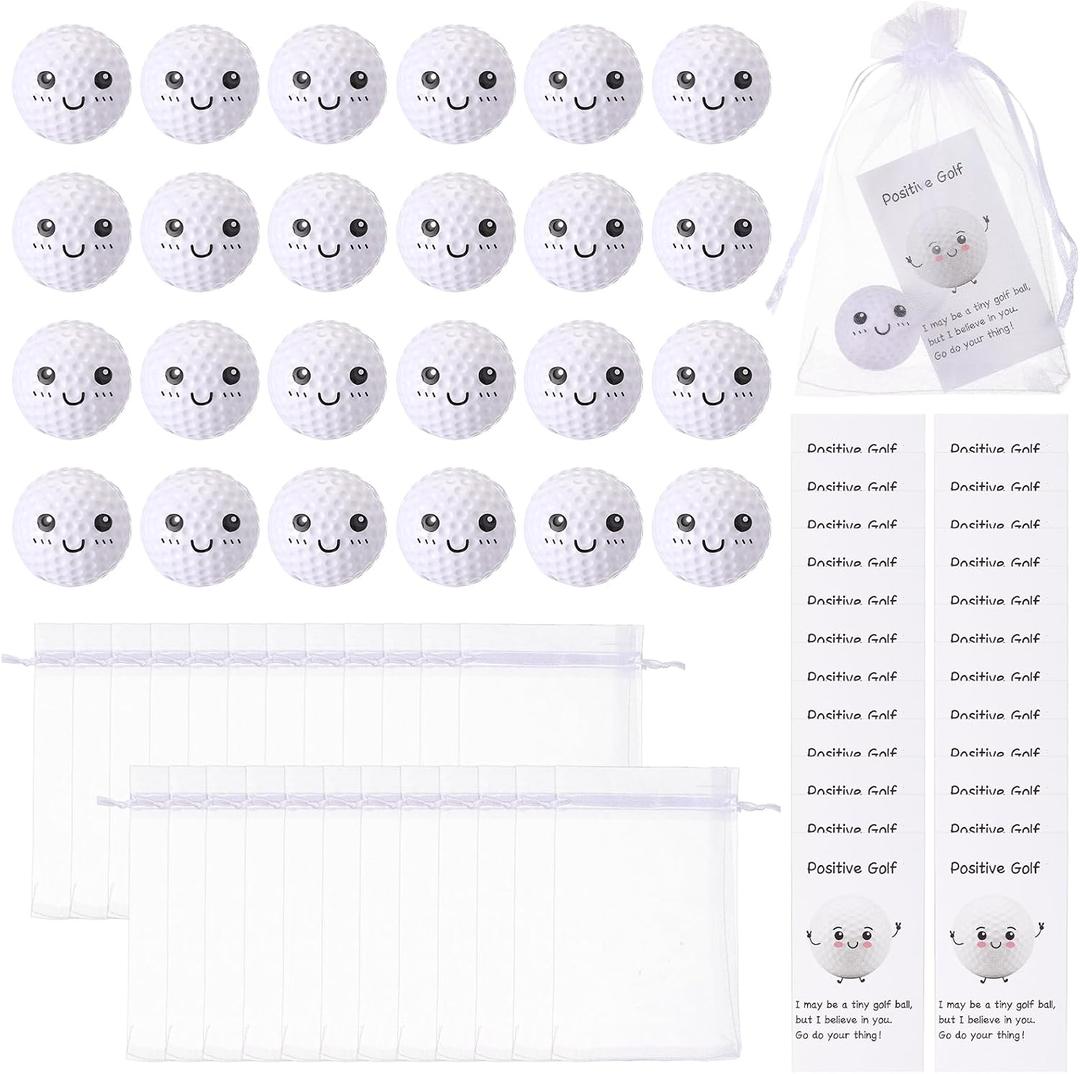 Soulchen 24 Set Emotional Golf Gifts Inspirational Funny Golf Ball Employee Staff Positive Appreciation Party Favor Small Gifts for Men Women Christmas Birthday