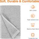 Amazon Basics Soft and Thick Cotton Hand Towels for Gym, 16 x 26 in, Gray, 12-Pack