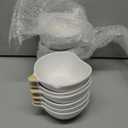 Teenyyou 12 Pcs Pumpkin Ramekins Ceramic Pumpkin fall Bowls 6 oz Oven Safe Thanksgiving Pumpkin Bowls for Baking Souffle, Pudding Halloween Dishes, White