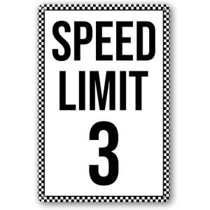 Speed Limit 3 Sign Cars 3rd Birthday Decorations for Boys Race Car Party Decor Funny Metal Tin Signs Racing Party Three Birthday Decoration Gifts 8x12 Inch