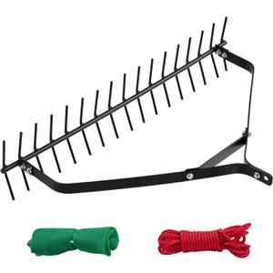 VEVOR 32 in Aquatic Weed Rake, 6.3 in Double Sided Lake Weed Rake, Lightweight Pond Weeds Cutter with 30ft Rope, No Assembly Required, Muck Lilypad Clearing Tool for Pond, Lake, Rivulet