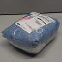 Toilet Mat 22x24 Blue - Non Slip Fluffy U-Shaped Contour Rug, Ultra-Soft Plush Toilet Floor Mat, Absorbent & Machine Washable