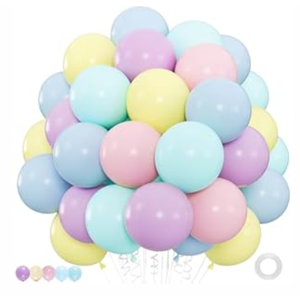 Premium 25 pcs Pastel Macaron Balloon Kit – 12 Inch Multicolor Latex Balloons with Ribbon for Baby Showers, Weddings, Spring Parties, Boho & Groovy Themed Decor 
