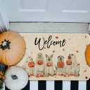 Roszwtit Fall Door Mat 30 X 17 Inch Fall Halloween Dog Welcome Doormat Indoor Outdoor Entrance Floor Mat Non Slip Autumn Halloween Decor Rubber Mats