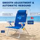SUNNYFEEL Infinite Reclining Aluminum Beach Chair with Backpack Straps, 19.7 x 17.3 x 36.6 inches