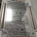 Chende Scalloped Large Wall Mirror, 28" x 40" Bathroom Mirror with Beveled Edge and Glass Pieces, Wall Decor for Living Room, Entryway, Fireplace, Dining Room, Hallway, Horizontal/Vertical Mirror