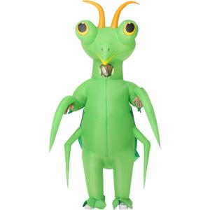 Mantis Costume For Adults,Funny Inflatable Costumes,Halloween Blow up Insect Costume for Women Men Cosplay Parties (Green)