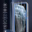 Tall silver for iPhone 11 Pro Max Case with [2 Screen Protector ], Military Grade Shockproof Heavy Duty Drop Protection Rugged Case 6.5"(LightGrey Blue)