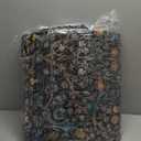 Vintage Design Navy Blue Area Rugs for Living Room, 4x6 Machine Washable Floral Collection Traditional Bedroom Rug, Low Pile Dinning Room Carpet, No Slip Office Kitchen Home Decor, Navy Blue