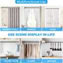 Adjustable Tension Curtain Rod 30 to 64 inches, Spring Curtain Rod for Windows Tension Rod No Drill, Spring Tension Curtain Rod for Window, Bathroom, Doorway, Black