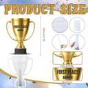 Thyle 5.3 Feet Golden Award Trophy Cup Cardboard Cutout Stand-up Life Size Award Theme Party Decoration Backdrop Photo Props Stand up for Classroom School Rewards Sports Tournament Prizes Party Supply