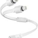 Y-Splitter for eufy Permanent Outdoor Lights E22 & S4, Outdoor Lights Extension Cable for eufy T8L02 & T8L04, IP65 Waterproof, Ideal for Holiday Decorations, 1 Female to 2 Male, White