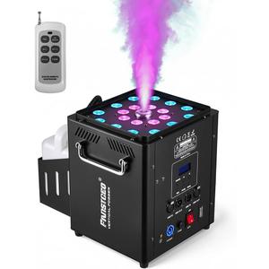 Vertical Fog Machine 1800W with Remote & DMX Control, Timer Function - Perfect for Stage Performances, Halloween, Gender Reveal Parties