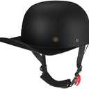 Yesmotor Baseball Style Cap Retro Motorcycle Helmet Unisex-Adult - DOT Approved Large
