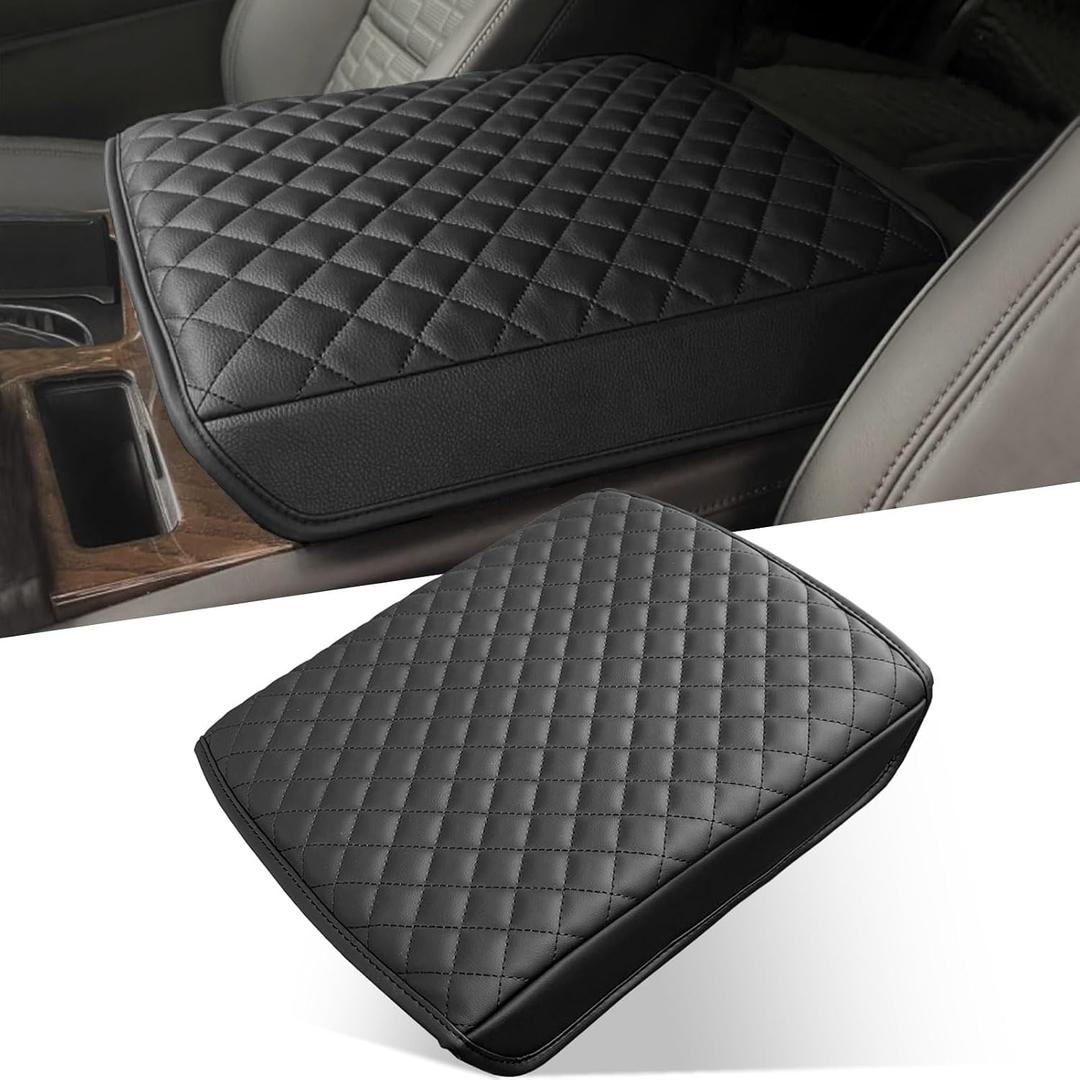 Center Console Cover for Cadillac Escalade 2021 2022 2023 2024 2025 2026 - Premium PU Leather Armrest Pad with Extra Padding, Scratch-Resistant & Stylish for Escalade Interior Accessory