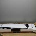 Claiks Electric Standing Desk, Adjustable Height Stand up Desk, 24x48 Inches Sit Stand Home Office Desk with Splice Board, Black Frame/ Rustic Brown Top