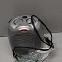 Amazon Basics Oscillating Ceramic Portable Indoor Space Heater, Fast Heating Technology, Overheat and Tip-Over Protection, Adjustable Thermostat, 1500W, 7.52"D x 6.34"W x 9.45"H, Silver