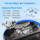 W11458345 Washer Drain Pump Compatible with Whirlpool Amana Inglis Maytag Washing Machine, Replacement Part W10918608 W11316609 W11319789 4959423 AP6989186 PS16218041 EAP16218041 PD00062450