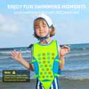 YOTAN Kids Swim Vest, Kid Swim Jacket and Buoyancy Swimming Aid, Modern Design Swimming Vest for Boys and Girls, Innovative Safety Comfort, Green (Large (77-110 lbs))