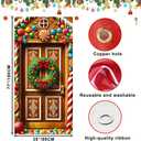 Christmas Tree Door Banner Fabric Decoration for House, Doorway, and Wall, 71 x 35 Inch (01)