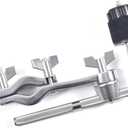 Cymbal Boom Arm Holder with Clamp, L-Arm Rod with Bracket Holder Extension Arm Attachment, Cymbal Stand Mount for Drum Hardware Cymbal Stand Percussion Instrument Accessories (Short/18CM Arm)