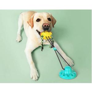 Dog ToysIndestructible Dog Toy with Suction CupDog Chew Toys for Aggressive chewers Rope Toys for Small Medium Large Dogs with Teeth Cleaning and Food Dispensing Features (Blue2)
