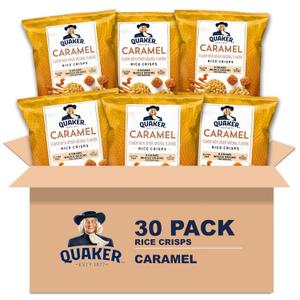 Quaker Rice Crisps, Gluten Free, Caramel, 0.91 Oz, 30 Count, BBD: May 03/26