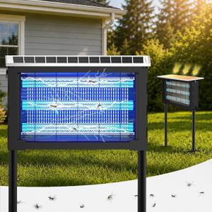 Solar Bug Zapper Outdoor, Mosquito Killer with Removable Solar Panel (21.5)