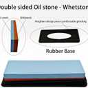 Katana Cleaning Kit-4 Piece Set,Choji Oil Sharpening Stone Chammy and Bamboo Peg,Good Anti-Rust and Cleaning Effect,Applicable to All Kinds of katanas Swords or Knive