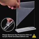 12 Pack Acrylic Sign Holder 5 x 7, Double-Sided Clear Sign Holder Plastic Stands for Display, T Shape Acrylic Table Sign Stands for Office Store Restaurants Wedding Party Decoration
