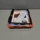 SEYMAC stock Case for iPad Pro 11-inch M5-M4 2025-2024, Shockproof Heavy Duty Case with Screen Protector, Pencil Holder, Rotating Stand, Hand Strap, Shoulder Strap, Orange