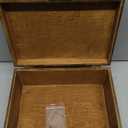 Large Wooden Box with Lock and Key, Vintage Memento Box for Men and Women, Rustic Brown Decorative & Lockable Memory Keepsake Box with Hinged Lid, Secret Lock Box, Keepsake Chest (Brown)