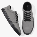 kufeiti Men's Canvas Black Casual Shoes Sneakers Low Top Lace Up Walking Shoes Sneakers for Men, Size 9