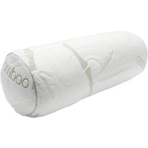 Kingnex Bolster Roll Pillow for Sleeping on Back or Side Under Knee to Relief Lower Back Pain Between Legs for Side Sleepers Cylinder Pillow with Removable Cover 20x8 (White)