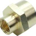 5 Pcs Brass Pipe Fitting Reducing Coupling, FNPT to FNPT Reducer Adapter, 1/2" x 1/4" NPT Female