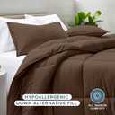 Bare Home Comforter Set - King/California King Size - Ultra-Soft - Goose Down Alternative - Premium 1800 Series - All Season Warmth (King/Cal King, Cocoa)
